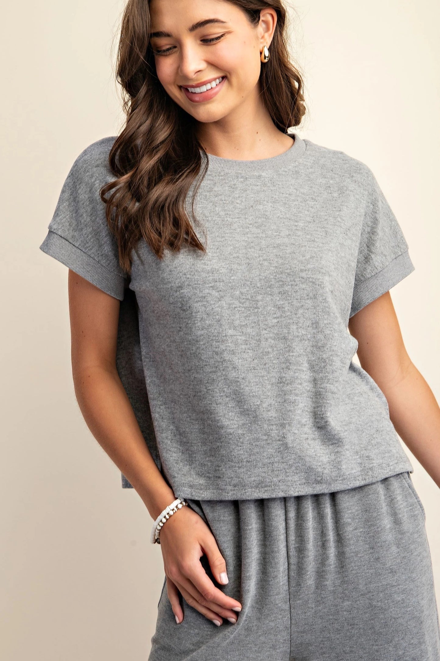Christine Soft Gray Top