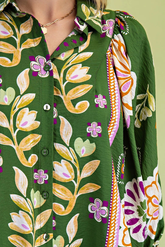 Nancy Green Floral Top