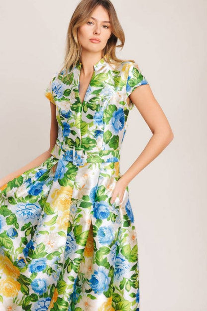 Amelia Floral Midi Dress