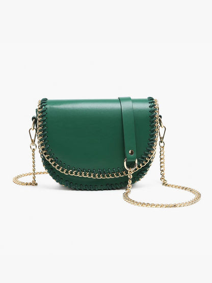Istanbul Gold Chain Trim Crossbody | JN2561 : Greige