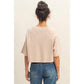 Short Sleeve Mineral Washed Cropped Tee: DARK TAUPE / S-M-L(2-2-2)