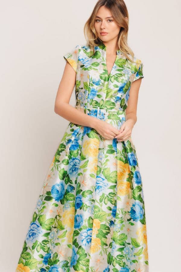 Amelia Floral Midi Dress