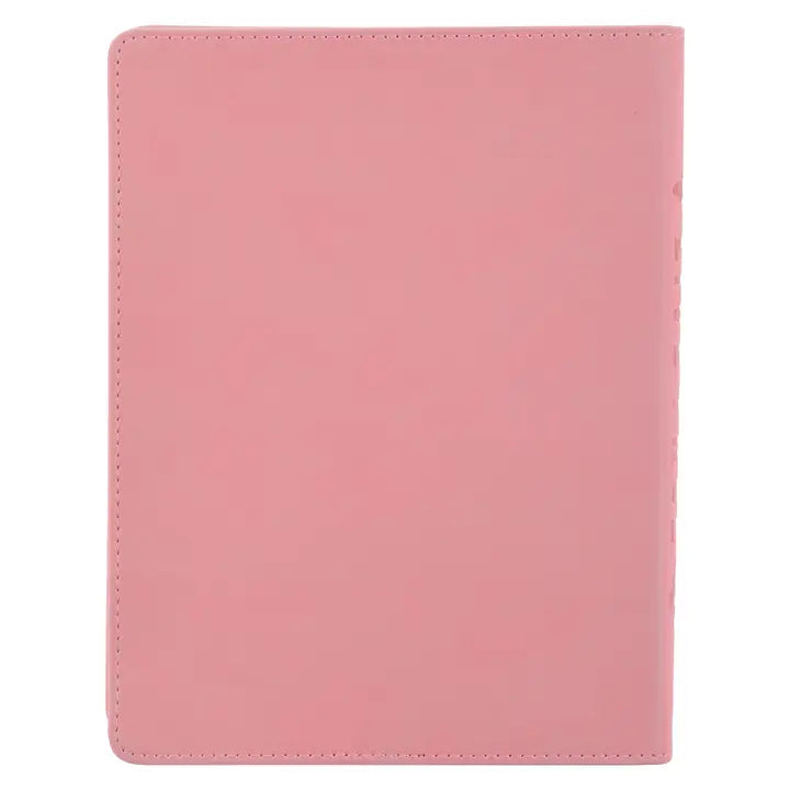 Christian Art Gifts- Devotional Live Free Pink Faux Leather