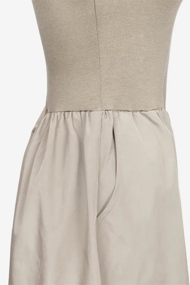 Katrina Sleeveless Mock Neck Midi Dress