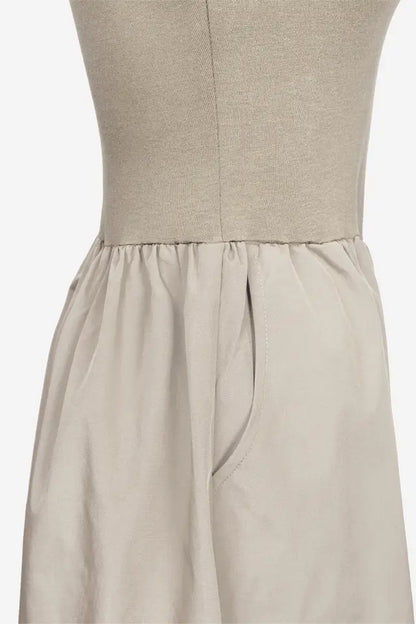 Katrina Sleeveless Mock Neck Midi Dress