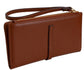 Ellen Tracy Smooth Vachetta Fleur De Li  Wristlet: 233-TOFFEE