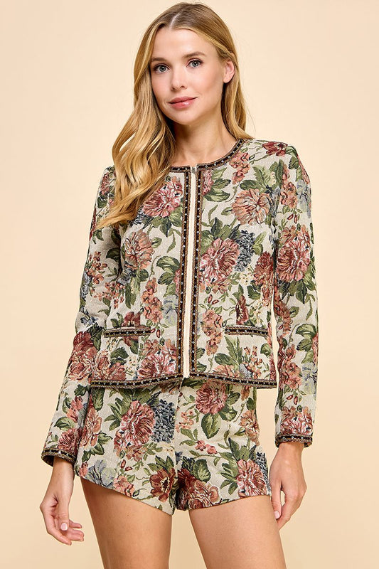 "Allie" Floral Jacket - The Perfect Gift Shop & Boutique