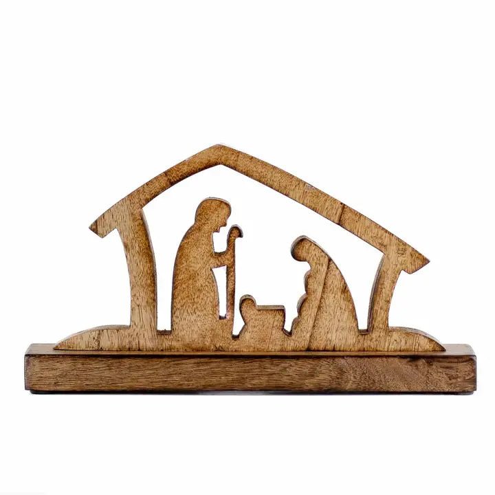 Away In A Manger Nativity Natural Wood - The Perfect Gift Shop & Boutique