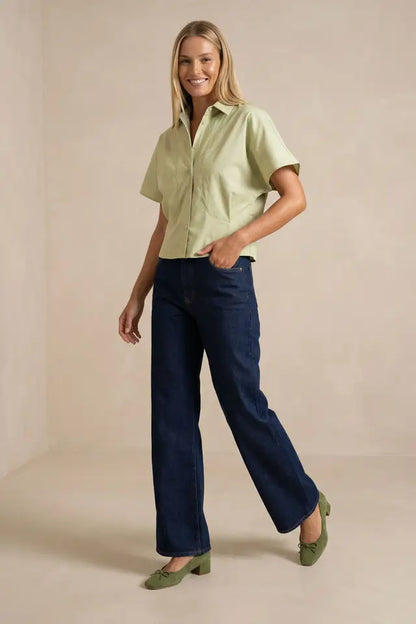 Tailored Taffeta Blouse