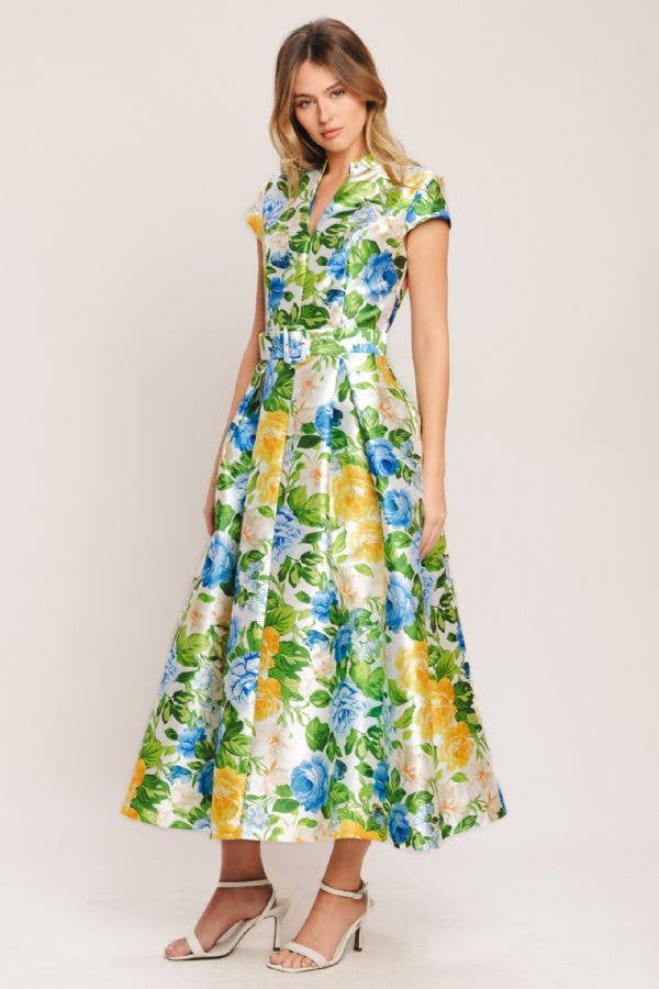 Amelia Floral Midi Dress