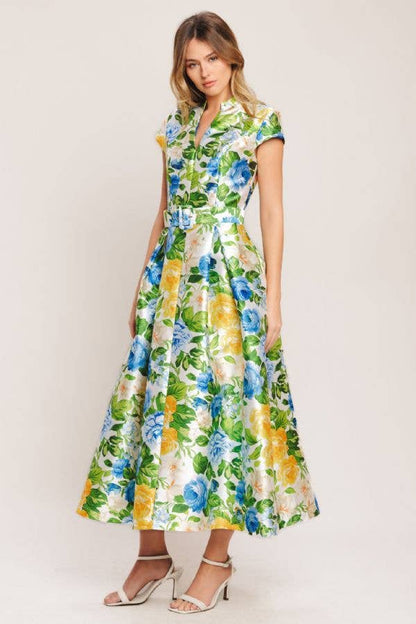 Amelia Floral Midi Dress