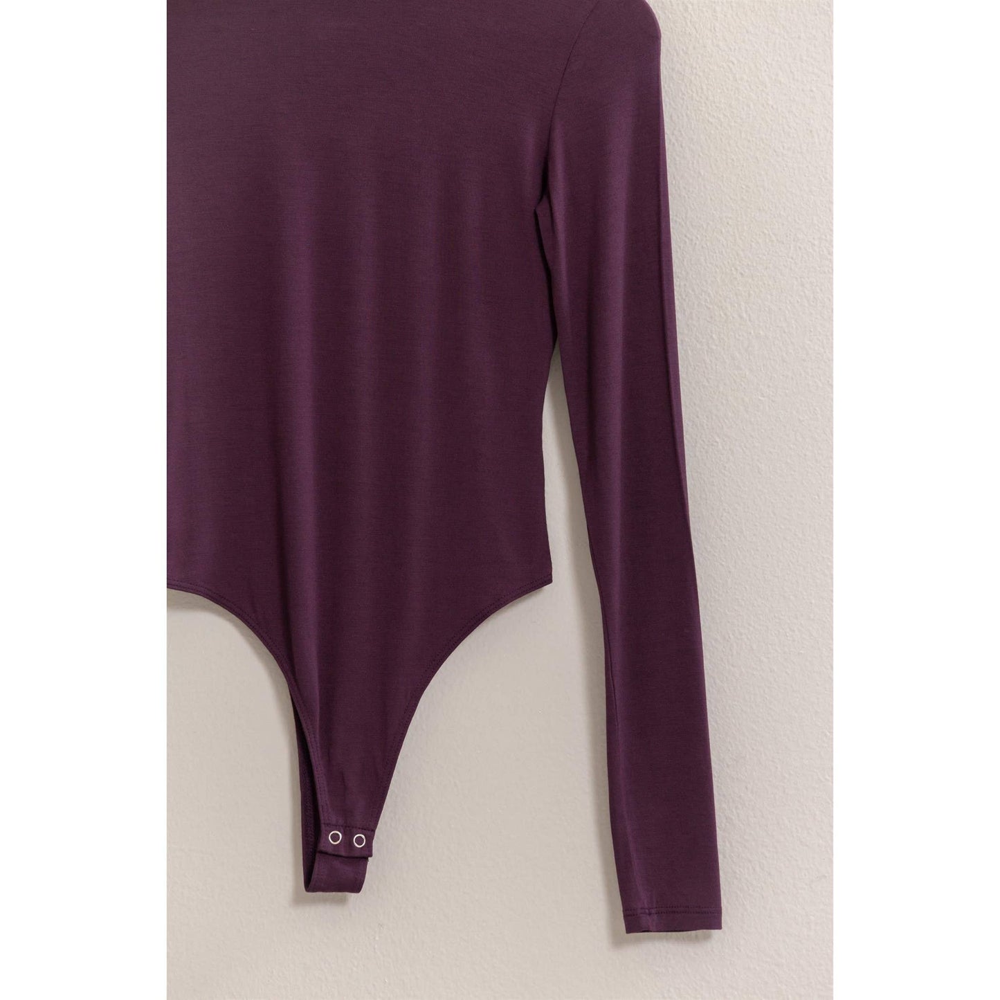 Long Sleeve Turtleneck Bodysuit: CREAM / S-M-L(1-1-1)