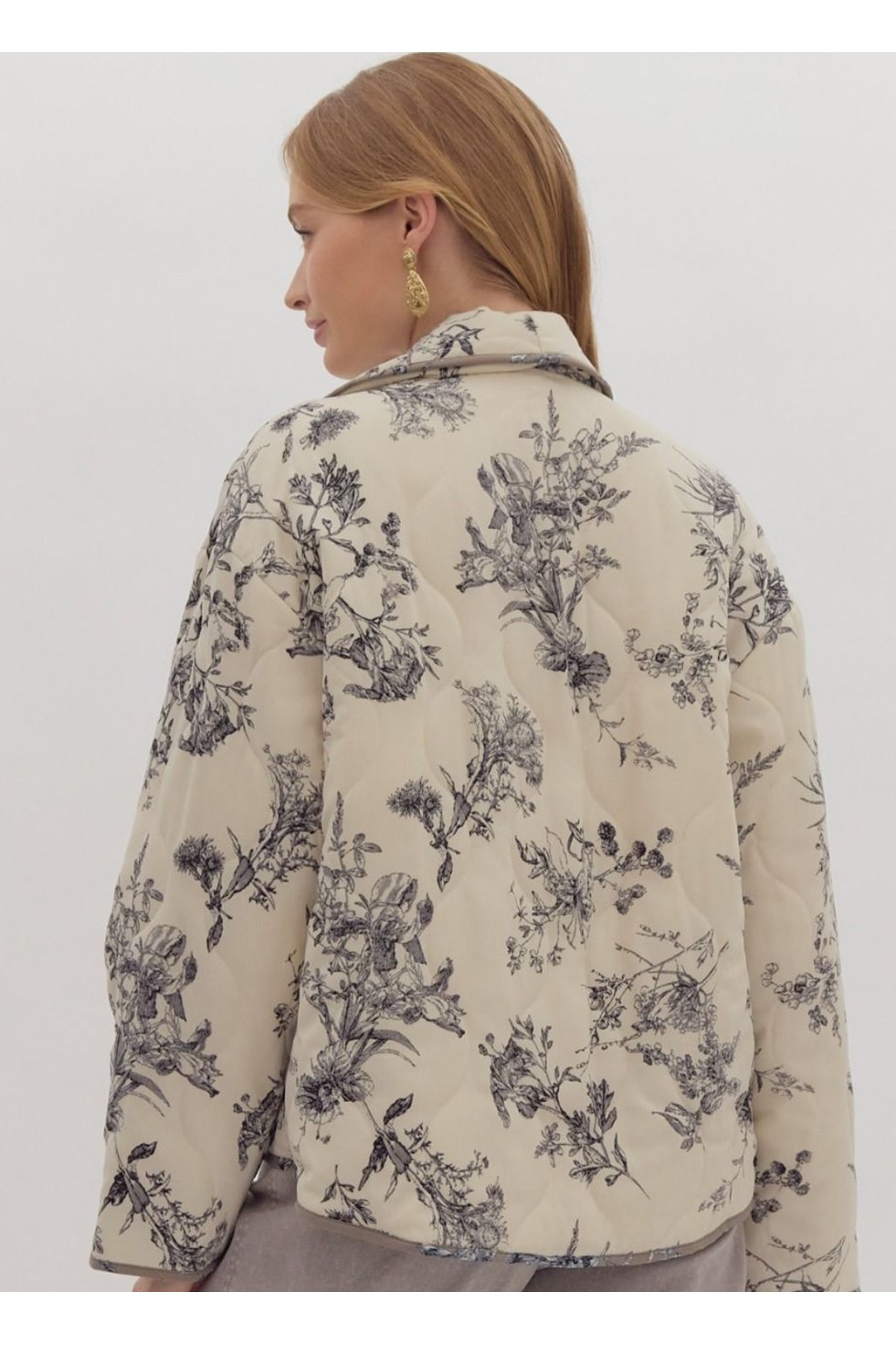 "Beauty" Toile Quilted Jacket - The Perfect Gift Shop & Boutique