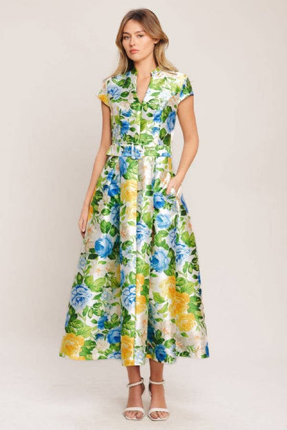 Amelia Floral Midi Dress