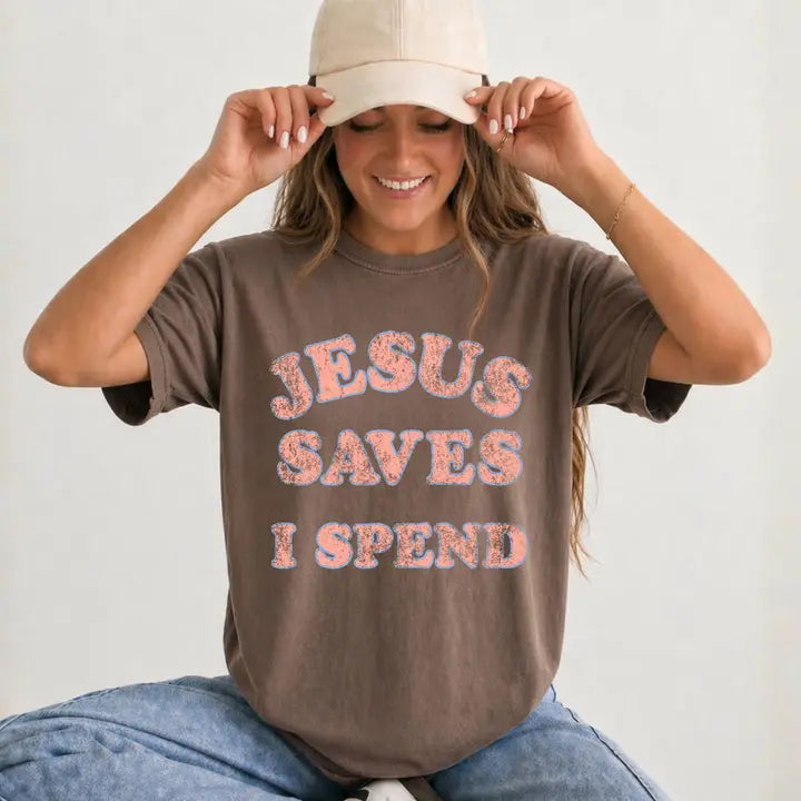 Jesus Saves I Spend Graphic Tee