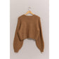Wool Blend Cropped Sweater: LIGHT GREEN / S-M-L(2-2-2)