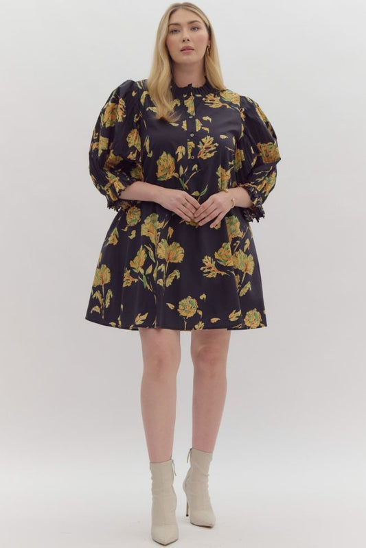 Caroline Floral Dress - Plus Size - The Perfect Gift Shop & Boutique