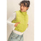Reversible Puffer Vest: PALE OLIVE