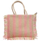 Excursion Tote   Natural/Pink   19x15x2