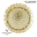 13" Gold Hammered Round Plastic Charger Plate | 1 Charger