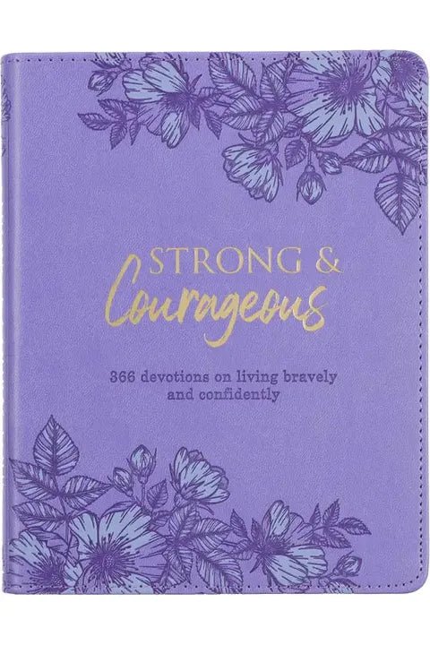 Christian Art Gifts - Devotional Strong And Courageous Faux Leather - The Perfect Gift Shop & Boutique