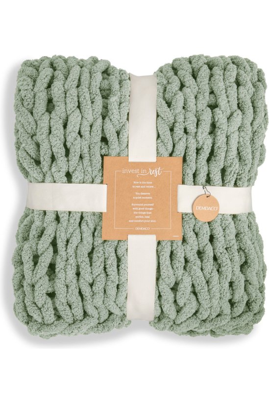 Chunky Knit Throw - Eucalyptus - The Perfect Gift Shop & Boutique