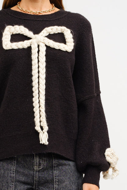 "Clara" Bow Sweater - The Perfect Gift Shop & Boutique