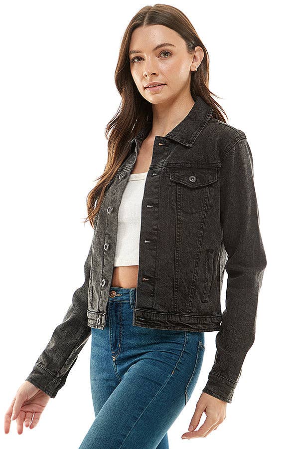 Cotton Blend Stretch Ladies Casual Denim Jacket: MEDIUM / Small - Medium - Large - XLarge(1 Pack/ 6 Jackets) / JK4040 - The Perfect Gift Shop & Boutique