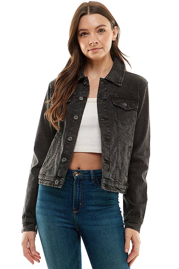 Cotton Blend Stretch Ladies Casual Denim Jacket: MEDIUM / Small - Medium - Large - XLarge(1 Pack/ 6 Jackets) / JK4040 - The Perfect Gift Shop & Boutique