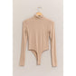 Long Sleeve Turtleneck Bodysuit: CREAM / S-M-L(1-1-1)