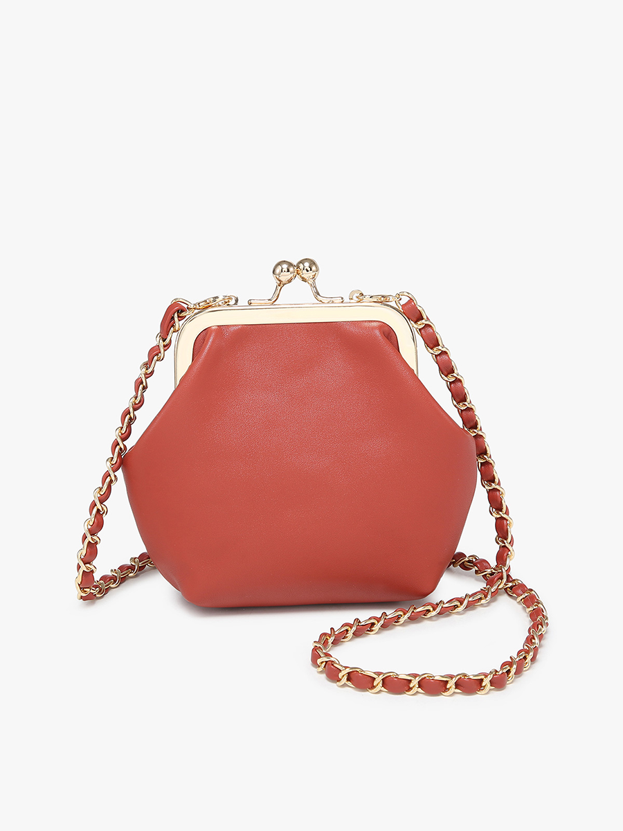 Cleo Coin Pouch Crossbody – Vegan Leather Bag | CP2338 : Brick