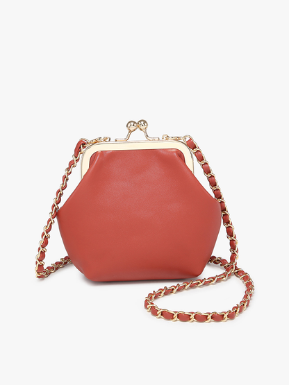 Cleo Coin Pouch Crossbody – Vegan Leather Bag | CP2338 : Brick