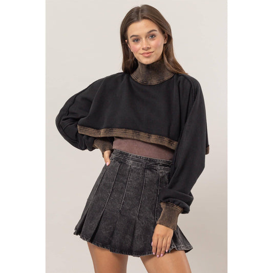 Cropped Turtleneck Sweater