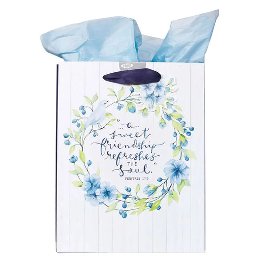 "a sweet friendship refreshes the soul" gift bag