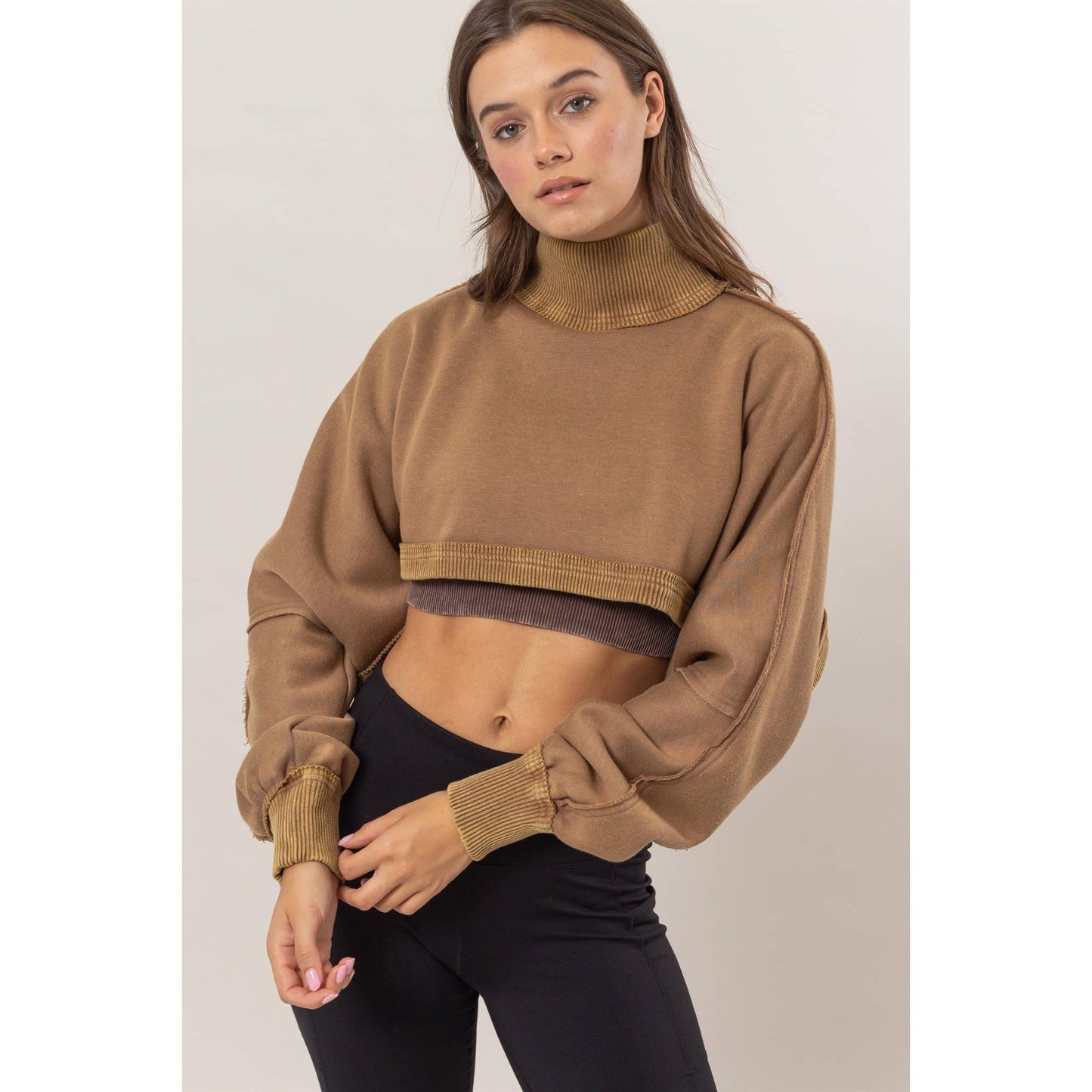 Cropped Turtleneck Sweater