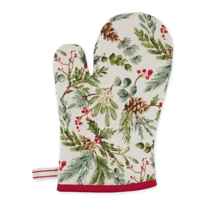 Design Imports - Holiday Sprigs Printed Oven Mitt - The Perfect Gift Shop & Boutique