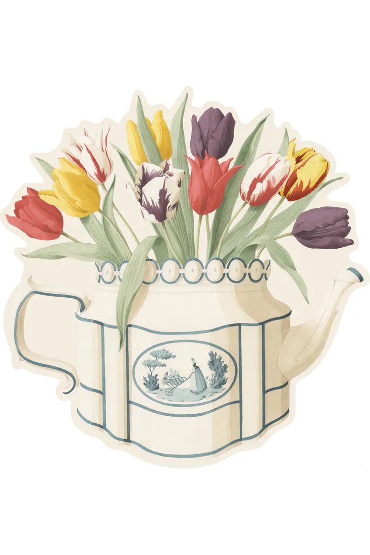 Die - cut Tulip Teapot Placemat - 12 sheets - The Perfect Gift Shop & Boutique