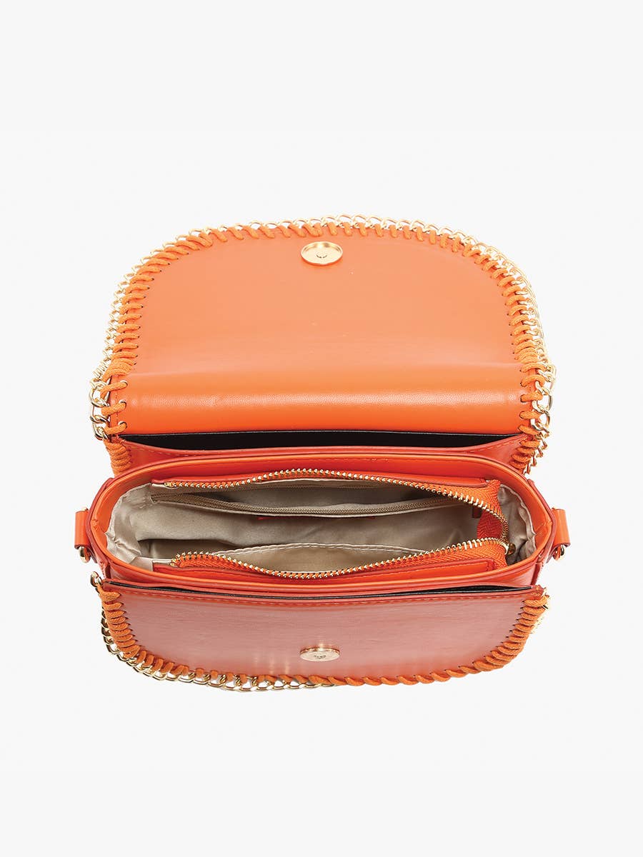 Istanbul Gold Chain Trim Crossbody | JN2561 : Greige