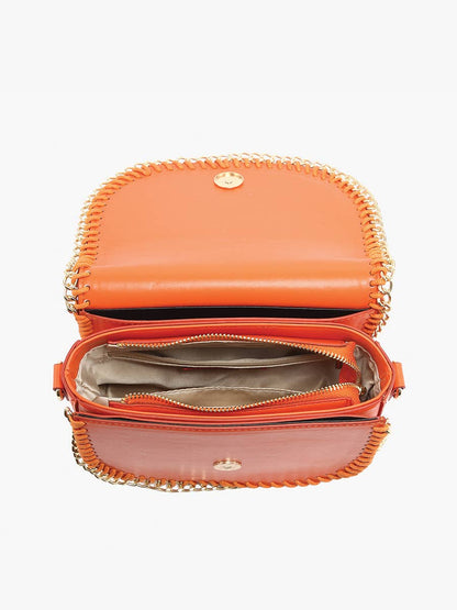 Istanbul Gold Chain Trim Crossbody | JN2561 : Greige