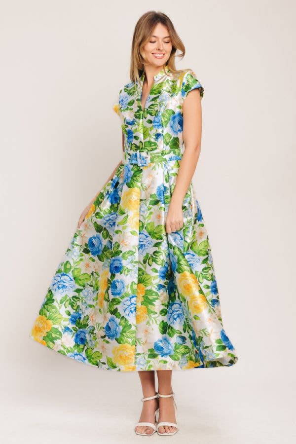 Amelia Floral Midi Dress