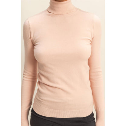 Turtleneck Sweater Top: DUSTY PINK