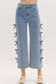 "Austin" Cropped Denim Pant with Bows