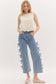 "Austin" Cropped Denim Pant with Bows