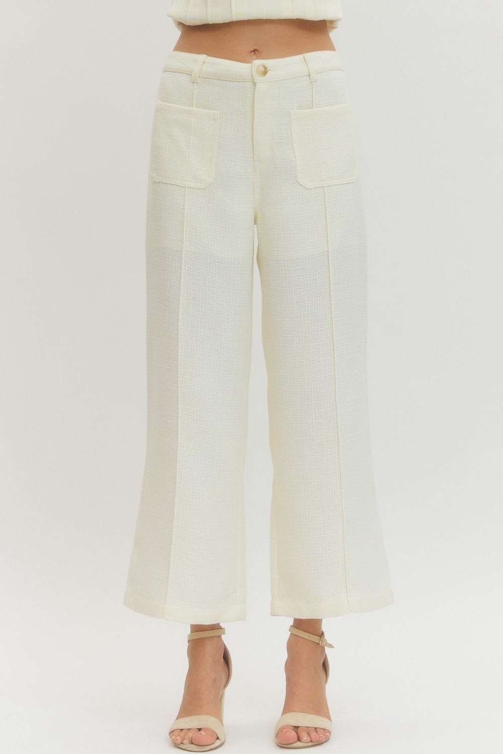 Ivory Twill Pants