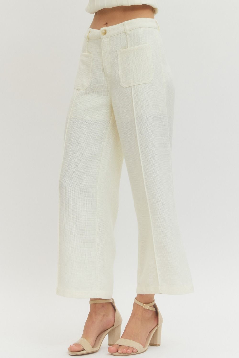 Ivory Twill Pants