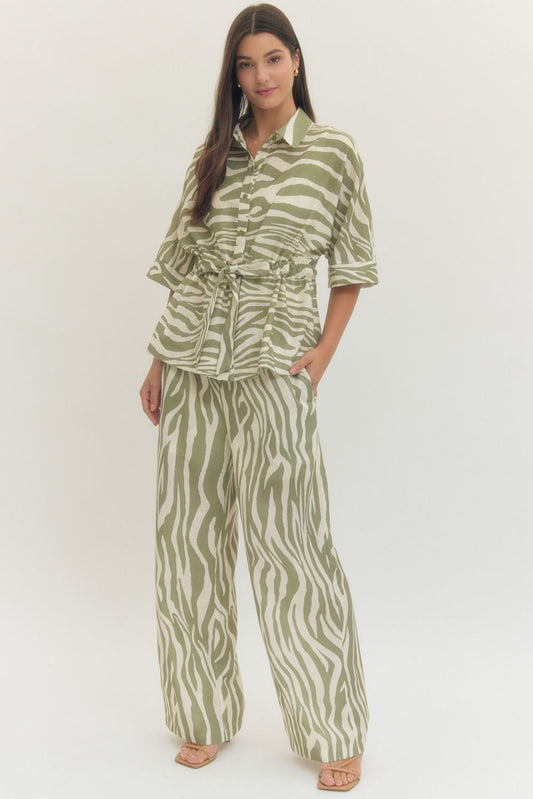 Marna Zebra Print Pants