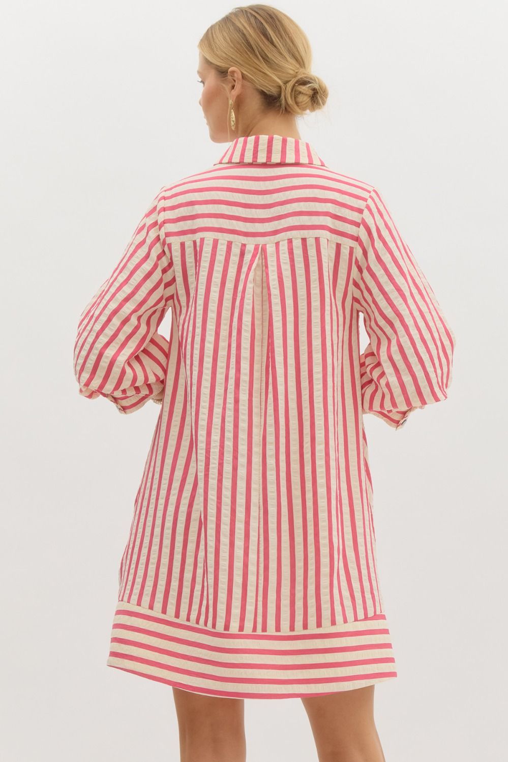 "Mason" Pink Striped Dress