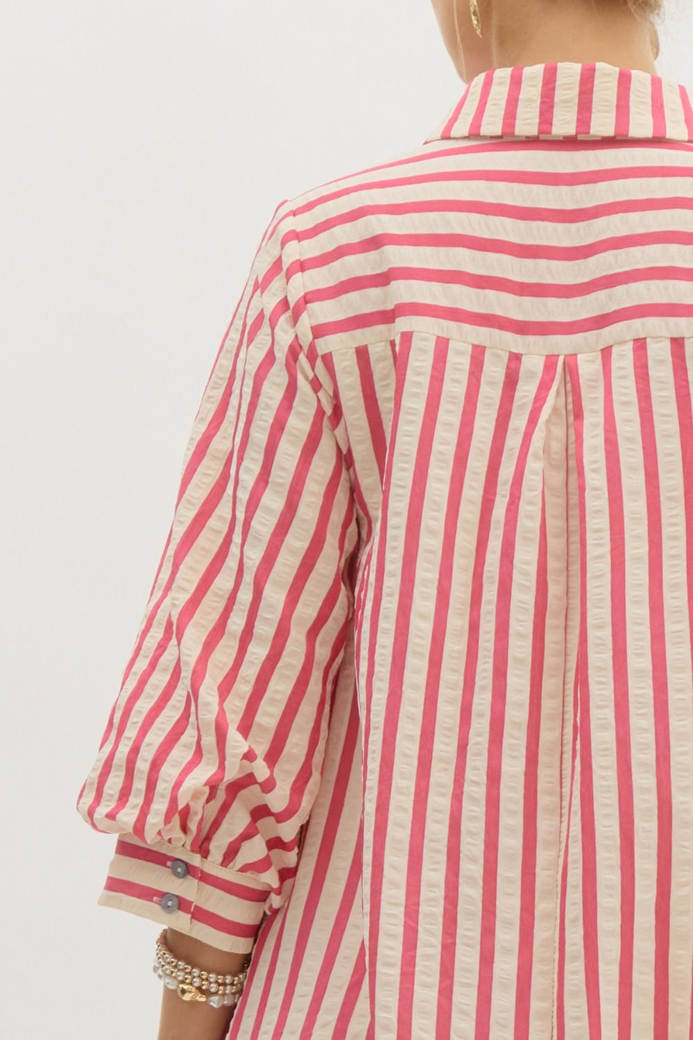 "Mason" Pink Striped Dress