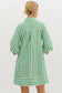 "Molly" Green Striped Dress