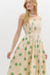 "Katy" Green Polka Dot Midi Dress